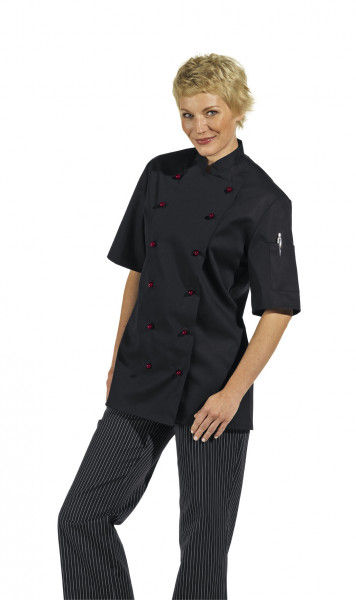 Kochjacke 1/2 Arm schwarz Ärmeltasche